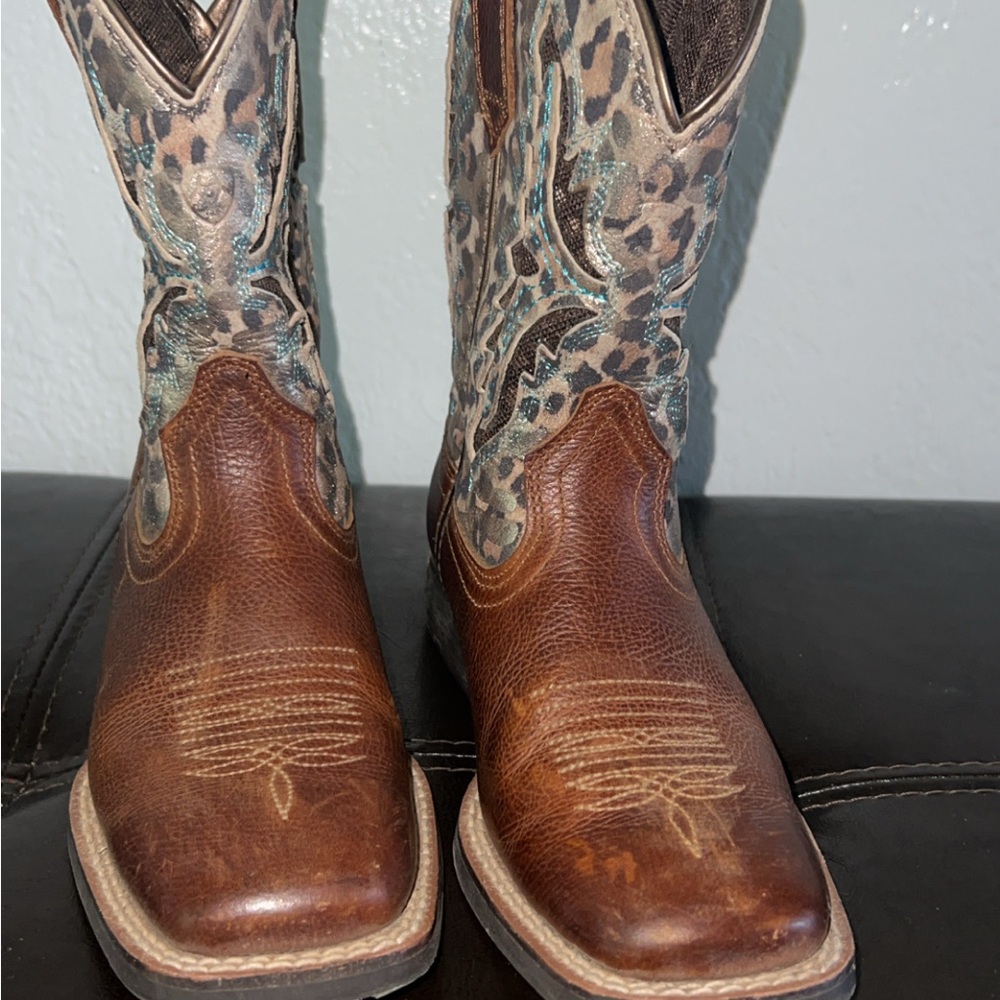 Ariat Kids Brown and Blue Boots